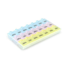 2017 21 Lattice Plastic Medicine Storage Box Medical Pill Box Travel Medical Container Week Remind Jewelry Earring Case