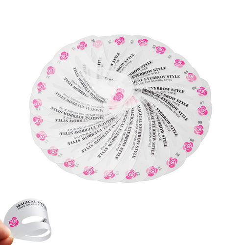 2017 24pcs Eyebrow Shaping Stencils Grooming Kit Makeup Shaper Set Template Tool Make up tools Maquiagem
