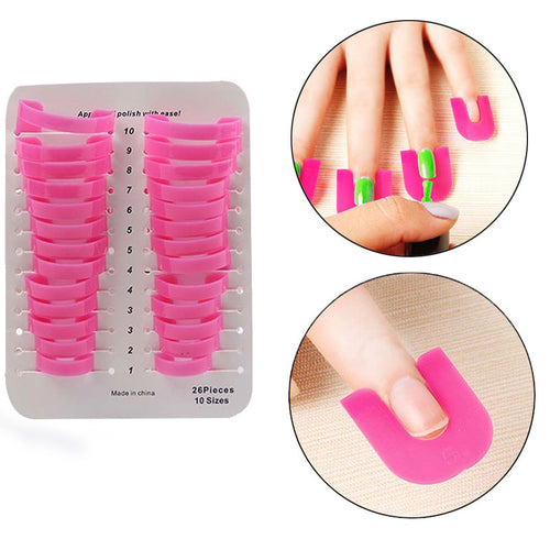 2017 26pcs Nails Art Tool Nail Polish Glue Spill Proof Model Nail Polish Protector Clip Manicure Tool 88