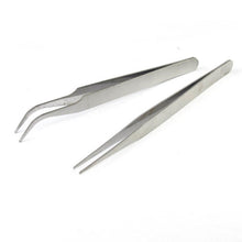 2017 2PCS Elbow Straight Nail Tweezers Rhinestones Nail Art Paillette Nipper Manicure Picking Makeup tools Nail art decorations