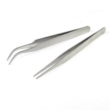 2017 2PCS Elbow Straight Nail Tweezers Rhinestones Nail Art Paillette Nipper Manicure Picking Makeup tools Nail art decorations