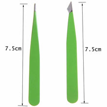 2017 2Pcs New Proffesional Sanitary Stainless Steel Slant Tip Hair Removal Eyebrow Tweezer 88