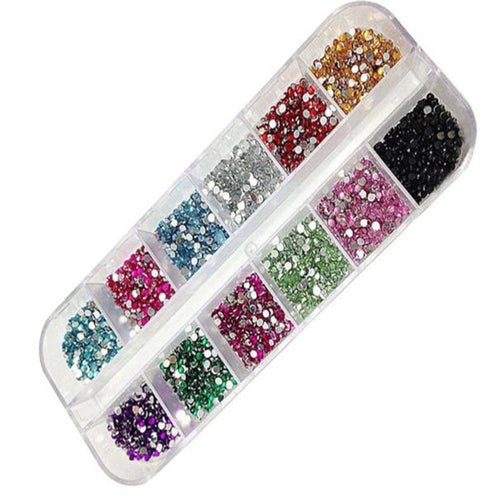 2017 3000pcs Nail art decorations Rhinestones Glitter Wheel Glue Acrylic Nail sticker Hot sale women Beauty Maquiagem
