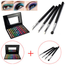 2017 4 pcs Eyeshadow Eye Brush Cosmetic Makeup Brushes + 88 Color Eye Shadow Palette Make Up Eyeshadows