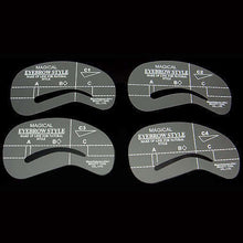 2017 4Pcs Eyebrow Shaping Stencil Set Grooming Tools Drawing Card for Dashing Eyebrows C1-C4