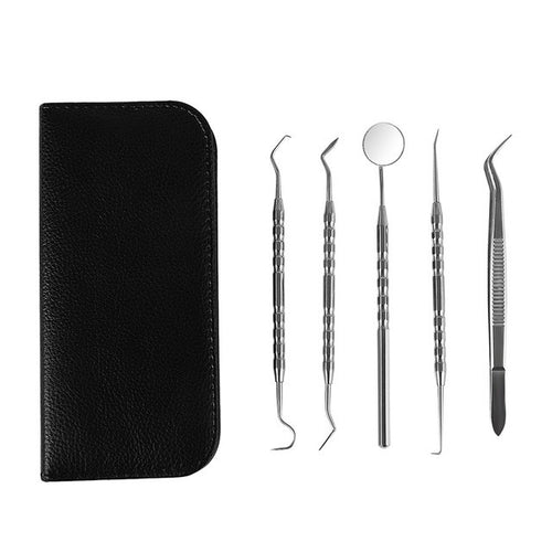 2017 5PCS Dentalcare Stainless Steel Dental Lab Kit Dentist Surgical Wax Carving Teeth Tool with Bag