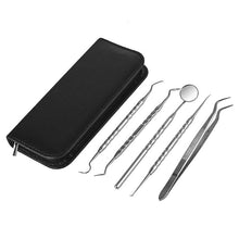 2017 5PCS Dentalcare Stainless Steel Dental Lab Kit Dentist Surgical Wax Carving Teeth Tool with Bag