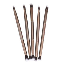 2017 5PCS Makeup Eye Powder Foundation Eyeshadow Blending Double-Ended Brush Pen Makeup brushes professional Gold