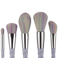 2017 5PCS Makeup brushes Face Foundation Eyebrow Eyeliner Blush Cosmetic Concealer Lip brush Pinceis de maquiagem Sliver