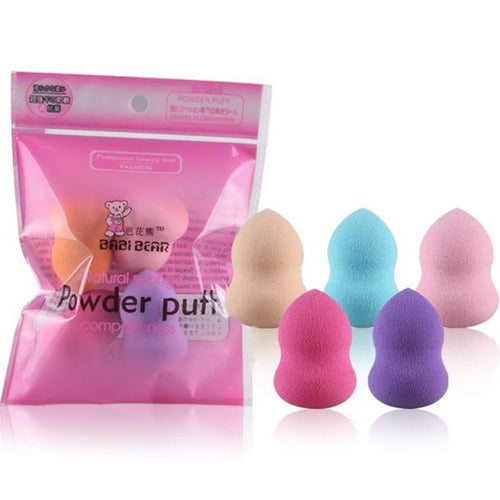 2017 5PCS Professional Beauty Flawless Makeup sponge Cosmetics Blending Powder Foundation Puff Multi Shape Sponges Maquiagem
