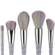 2017 5PCS Professional Makeup brushes Foundation Eyebrow Eyeliner Blush Cosmetic Concealer brush Pinceis de maquiagem Sliver