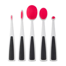 2017 5Pcs/Set Elite Oval Cream Puff Toothbrush Makeup Powder Foundation Facial Lip Eyeshadow Brushes Kits 2017