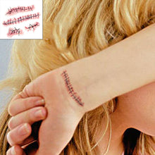 2017 5pcs Halloween Wound Scar Tattoo Waterproof Temporary Sticker Terror Realistic Blood Injury Fake Tattoo Stickers 88