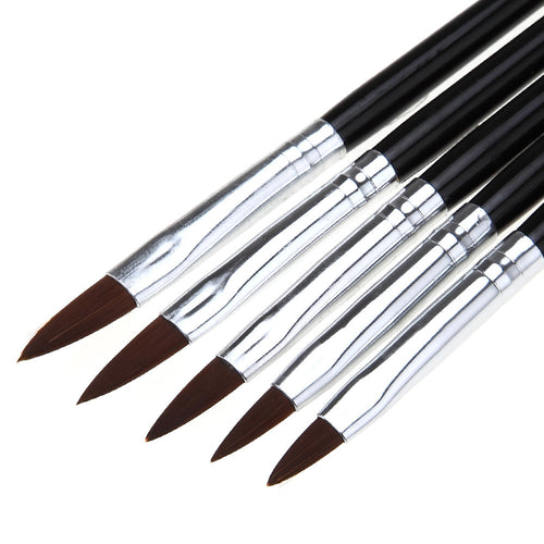 2017 5pcs UV Gel Acrylic Nail Art Brush Set Nails Builder Painting Pen Design Nail Art Professional Makeup brushes kits