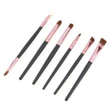 2017 6PCS Cosmetic brush for powder Professional Makeup Brushes Set Lipstick Lip Eyeshadow Foundation Brush Gold