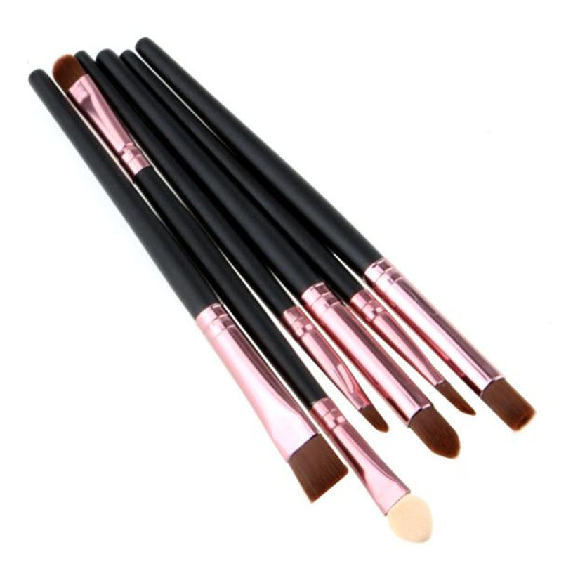 2017 6PCS Cosmetic brush for powder Professional Makeup Brushes Set Lipstick Lip Eyeshadow Foundation Brush Gold