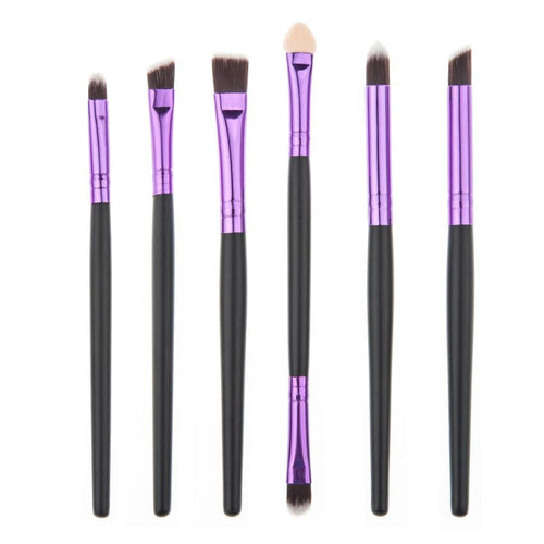 2017 6PCS Cosmetics Make up brush Lip Blusher Powder Foundation Eyeshadow Eyeliner Professional Makeup brushes Pincel maquiagem