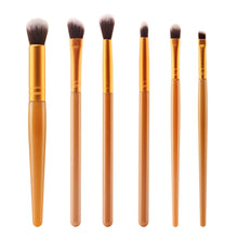 2017 6PCS Powder Foundation Eyeshadow Eyeliner Cosmetic brush Beauty Professional Makeup brushes Sets Pinceis de maquiagem