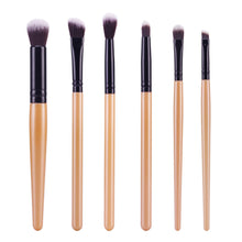 2017 6PCS Powder Foundation Eyeshadow Eyeliner Cosmetic brush Beauty Professional Makeup brushes Sets Pinceis de maquiagem