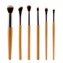 2017 6PCS Powder Foundation Eyeshadow Eyeliner Cosmetic brush Beauty Professional Makeup brushes Sets Pinceis de maquiagem
