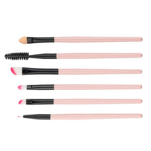 2017 6Pcs Cosmetics Eyebrow Eyeshadow Powder Foundation brush Beauty Maquiagem Professional Makeup brushes set Makeup tools