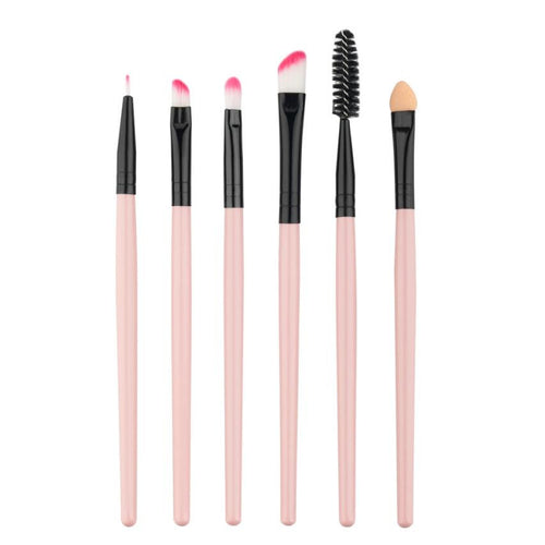 2017 6Pcs Cosmetics Eyebrow Eyeshadow Powder Foundation brush Beauty Maquiagem Professional Makeup brushes set Makeup tools