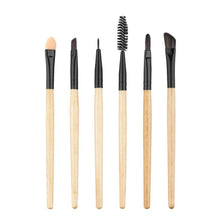 2017 6Pcs Cosmetics Eyebrow Eyeshadow Powder Foundation brush Beauty Maquiagem Professional Makeup brushes set Makeup tools
