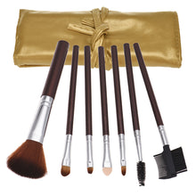 2017 7PCS Concealer Powder Foundation Eyeshadow Eyelashes brush Professional Makeup brushes and Cosmetic bag Pincel maquiagem