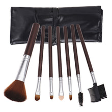 2017 7PCS Concealer Powder Foundation Eyeshadow Eyelashes brush Professional Makeup brushes and Cosmetic bag Pincel maquiagem