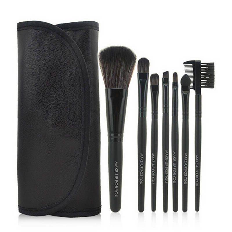 2017 7PCS Makeup brushes Professional Cosmetic tools Beauty Powder Foundation Eyeshadow brush and Make up bag Pincel maquiagem
