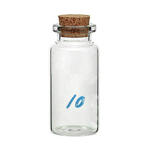 2017 8 Pcs 10 ml Small Cork Bottle Clear Glass Bottle Wishing Bottle Sale