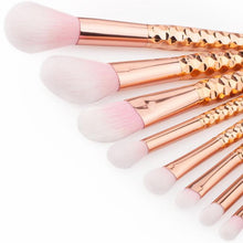 2017 8PCS Cosmetic Beauty Eyeshadow Professional Makeup brushes Concealer Powder Foundation Eyebrow brush Gold Pincel maquiagem