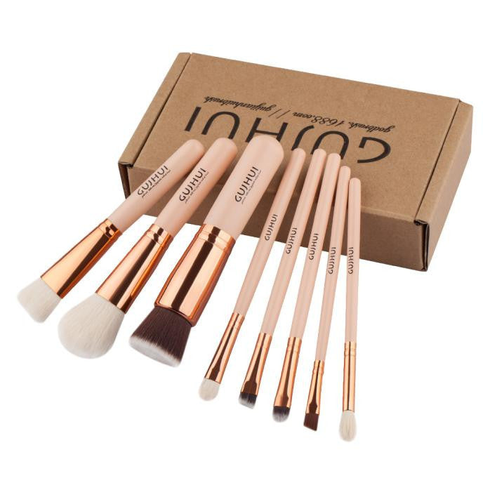 2017 8PCS Makeup brushes Professional Eyeshadow Eyebrow Powder Foundation Concealer brush+Cosmetic brush box Pincel maquiagem