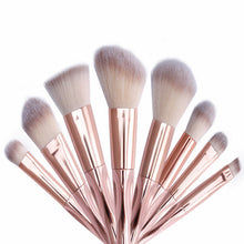 2017 8PCS Professional Makeup brushes Powder Foundation Eyebrow Eyeliner Blush Cosmetic Concealer brush Pincel maquiagem Gold