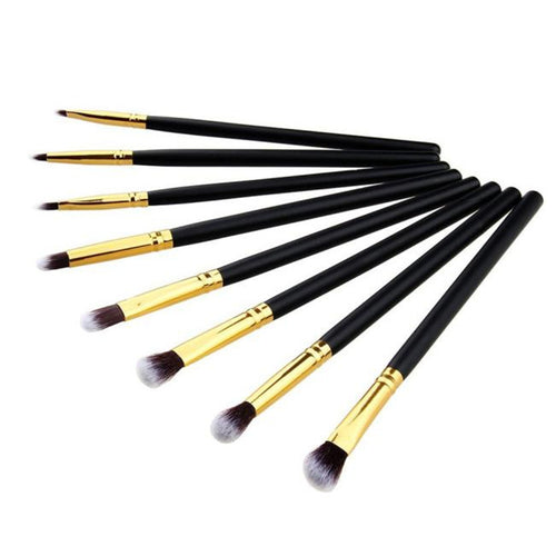 2017 8pcs Professional Makeup brushes Blending Eyeshadow Eyeliner Smoked Bloom Powder Foundation Cosmetic brush Pincel maquiagem