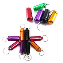 2017 Aluminum Pill Box Bottle Holder Container Keychain