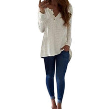2017 Autumn Spring White Button T-shirts Women O Neck Long Sleeved Women Casual T shirt Tees Tops Female Poleras De Mujer #1207