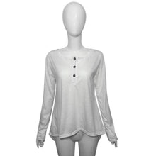 2017 Autumn Spring White Button T-shirts Women O Neck Long Sleeved Women Casual T shirt Tees Tops Female Poleras De Mujer #1207