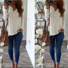 2017 Autumn Spring White Button T-shirts Women O Neck Long Sleeved Women Casual T shirt Tees Tops Female Poleras De Mujer #1207
