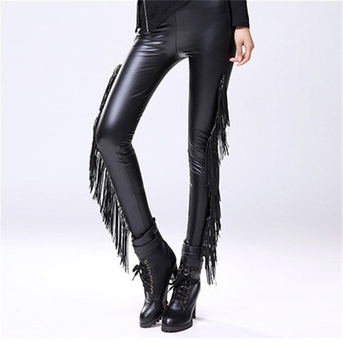 2017 Autumn Winter Plus Size Fashion Women Leggings New Ankle Leggings Mid Leather High Quality Legging 71895
