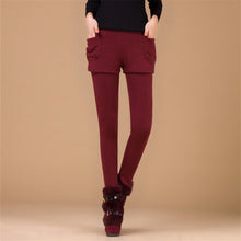 2017 Autumn Winter Plus Size Fashion Women Leggings New Ankle Leggings Woman False Two PiecesThick High Quality Legging 71891