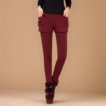 2017 Autumn Winter Plus Size Fashion Women Leggings New Ankle Leggings Woman False Two PiecesThick High Quality Legging 71891