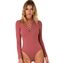 2017 Autumn Winter Women Elegant Halter Cotton Playsuit Bodysuit Women Slim V-Neck Jumpsuit combinaison femme &03