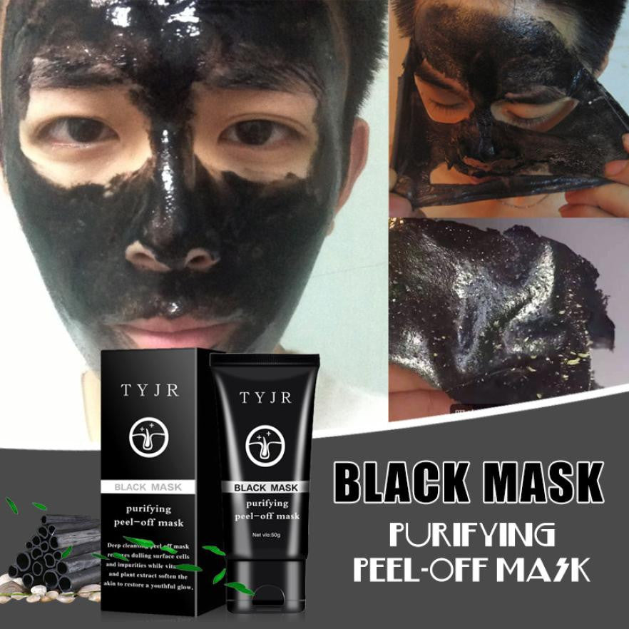 2017 Black Head Acne Treatment Black Mud Deep Cleansing Purifying Peel Off Face Mask Remove Blackhead Remover Facial Mask