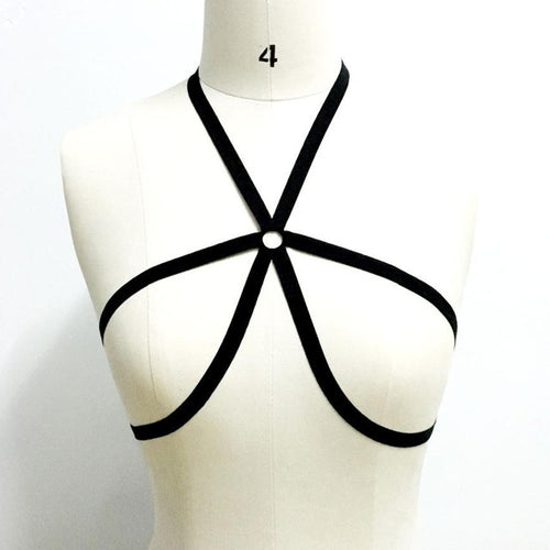 2017 Black Sexy Goth Erotic Lingerie Bra sexy Underbust Bandage Belt Women Party Wear Body Femme #23