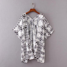 2017 Boho Beach Kimono Cardigans Women Fashion Summer Loose Chiffon vintage Print Ladies Shirts Women Tops Kimono Feminina #53