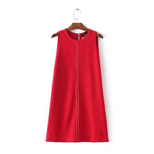 2017 Brand New Vestidos Plus Size Sexy A-line Knee-Length Dress Brief Sleeveless O-neck Women Dresses 72092