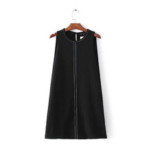2017 Brand New Vestidos Plus Size Sexy A-line Knee-Length Dress Brief Sleeveless O-neck Women Dresses 72092