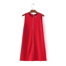2017 Brand New Vestidos Plus Size Sexy A-line Knee-Length Dress Brief Sleeveless O-neck Women Dresses 72092