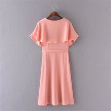 2017 Brand New Vestidos Plus Size Sexy Straight Knee-Length Dress Brief Short Sleeve Deep V-neck Women Dresses 72098